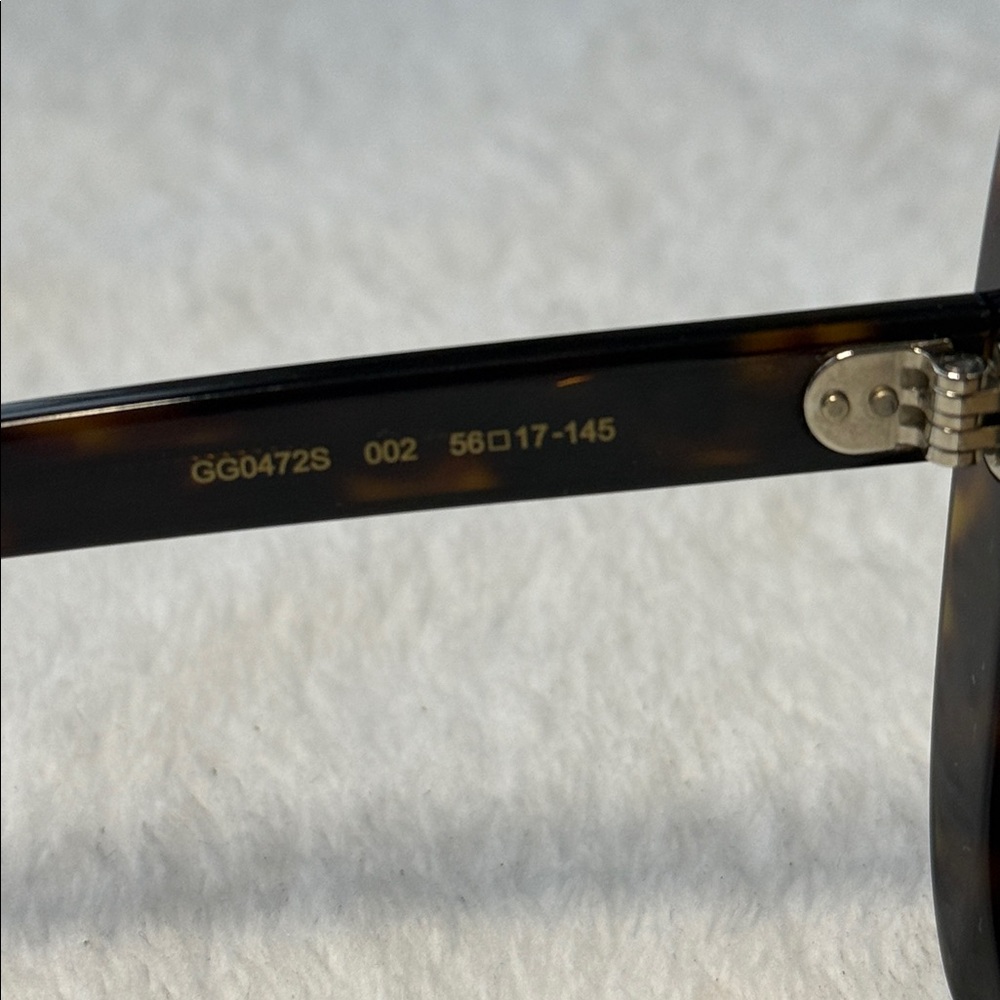 Gucci Nero Sunglasses Oversized Square Frame Havana Brown GG0472S 56-17-145 - Picture 3 of 8